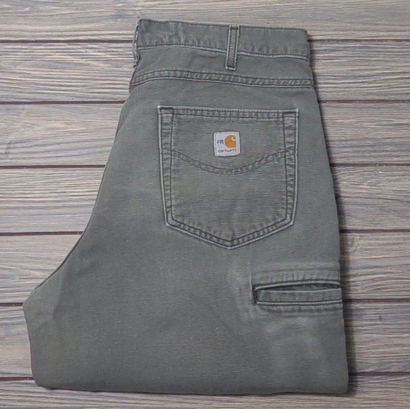 Carhartt Pants Vintage Carhartt Pants Green Olive Workwear Wide Leg